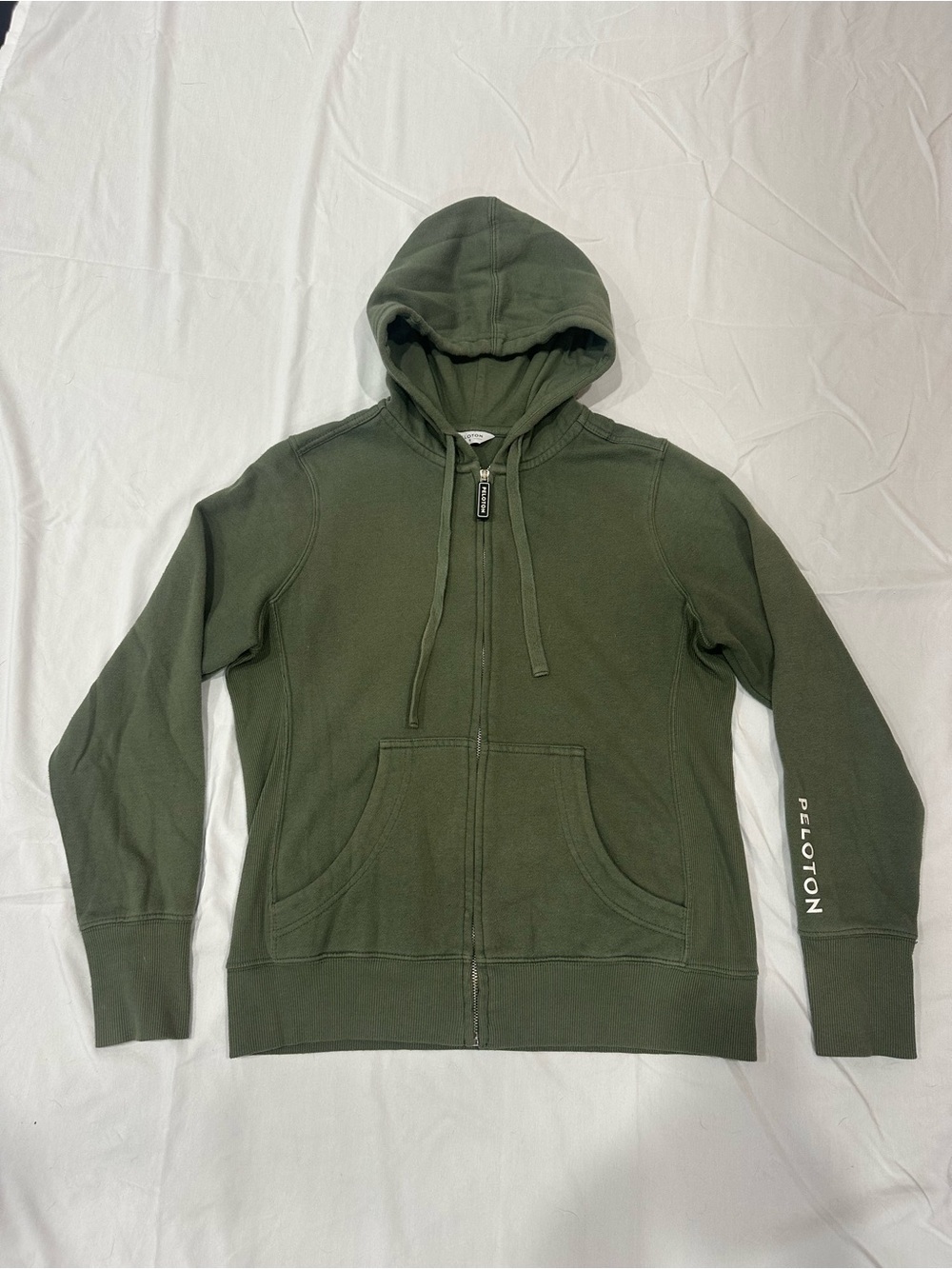 Peloton Olive Green Full-Zip Hoodie